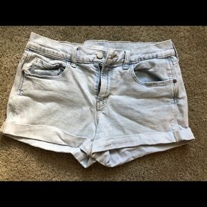 Mid-Rise Distressed Boyfriend Jean Shorts
